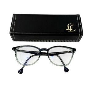 Lisa Loeb classique prescription glasses Eyewear Flutter Bird 207 indigo ice